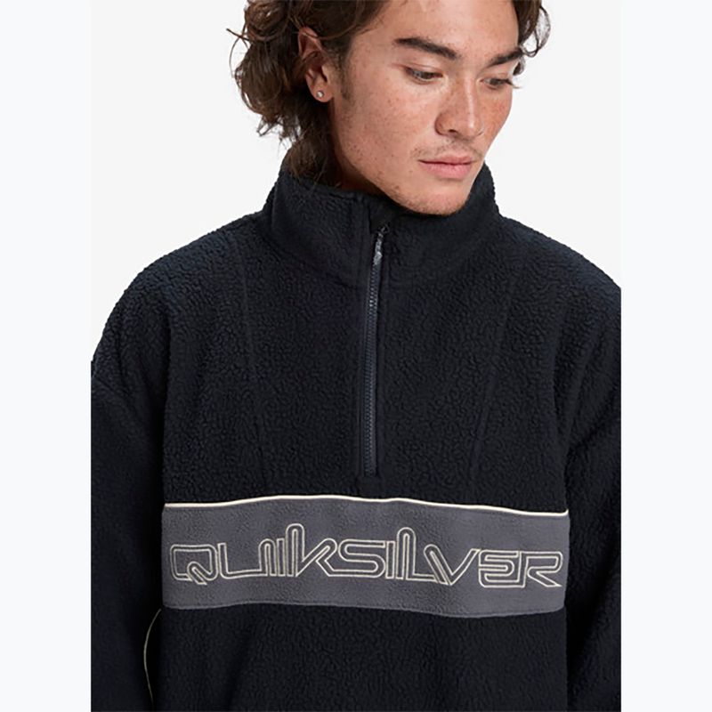 Men's snowboard sweatshirt Quiksilver Omni Sherpa Half Zip black 5