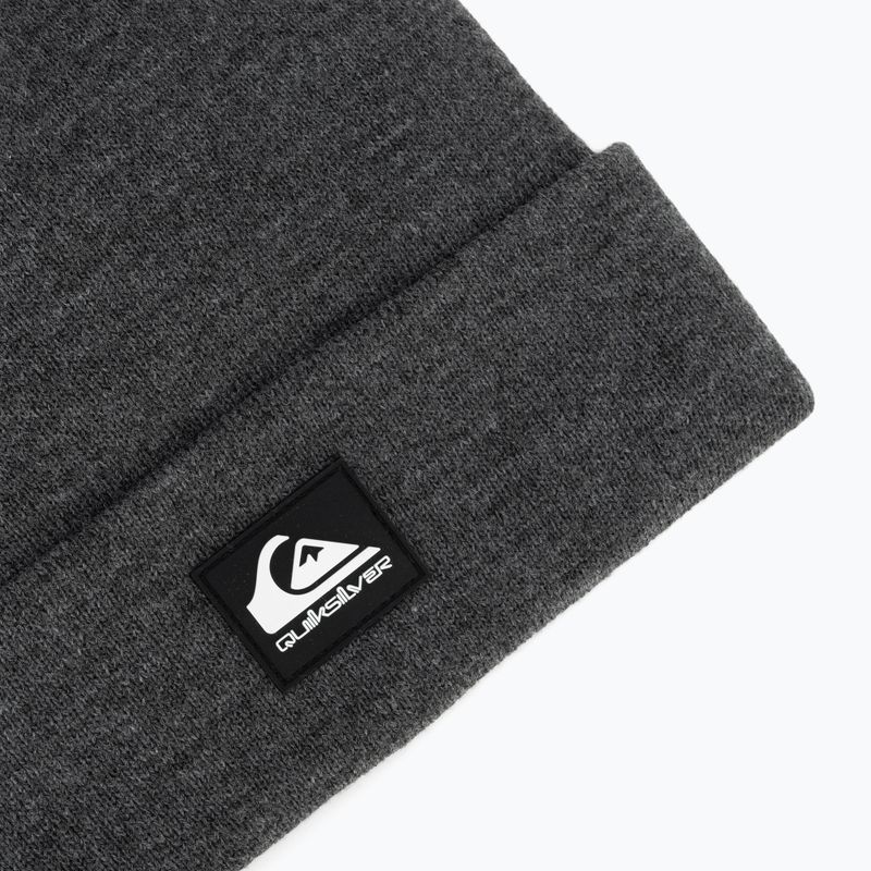 Men's winter hat Quiksilver Brigade Beanie dark grey heather 3