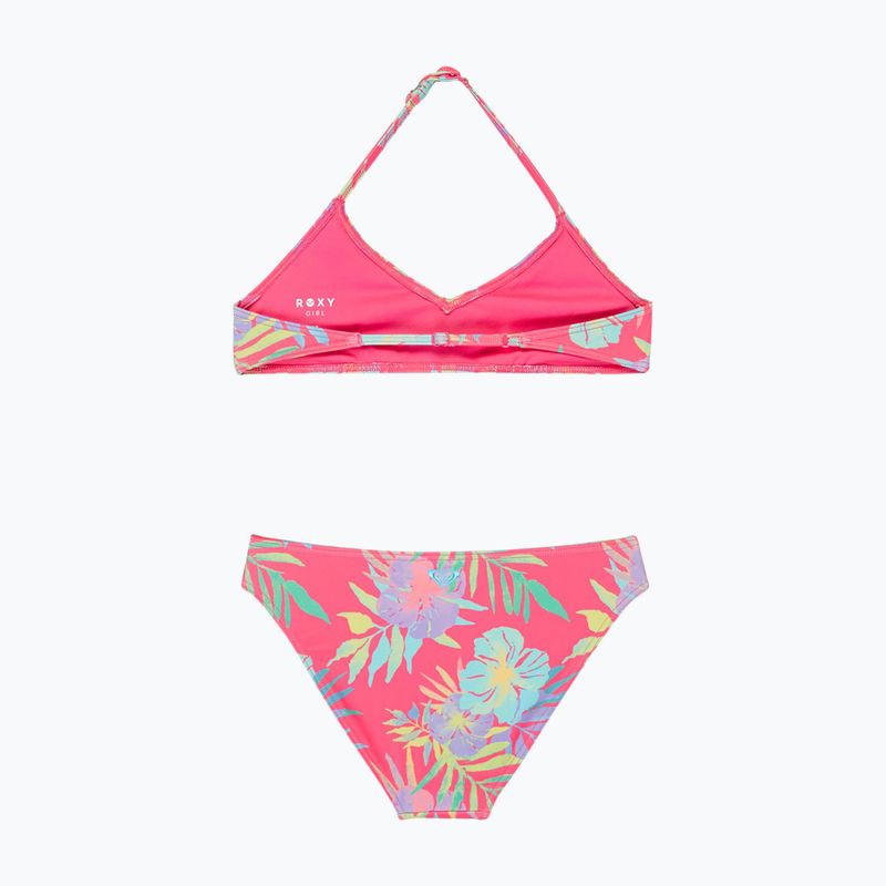 Children's two-piece swimsuit ROXY Aquarella Tri Bralette Set sangria sunset 2