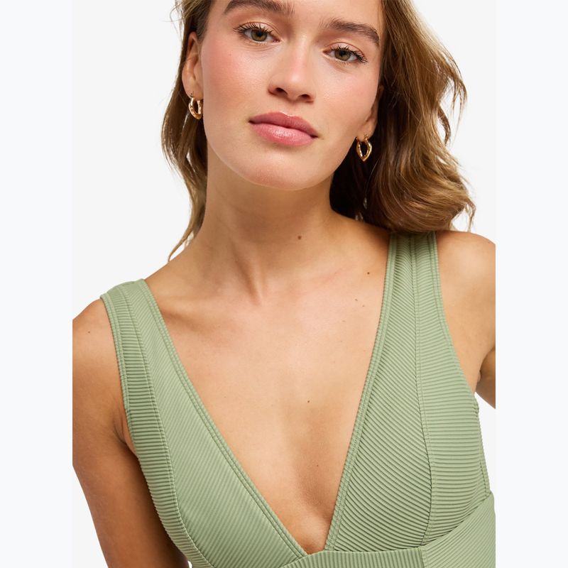 Women's one-piece swimsuit ROXY Elongated oil green 5