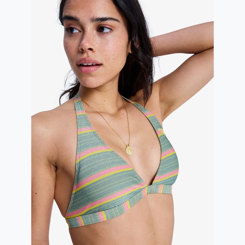 Swimsuit top ROXY Ocean Dreamer Fixed Tri oil green say it with stripes 4