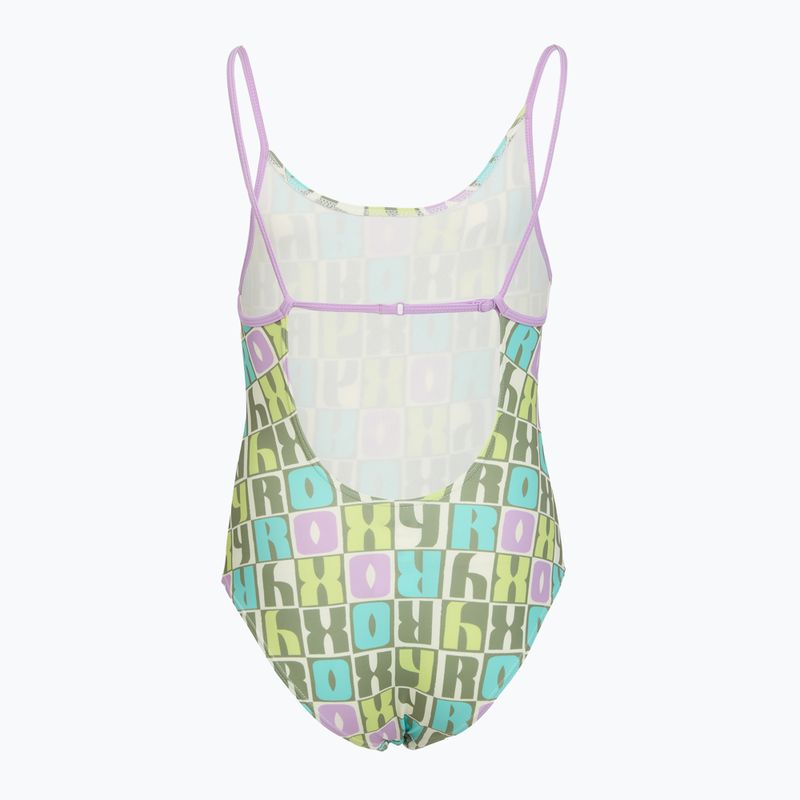 Children's one-piece swimsuit ROXY Letter Up oil green letter up 2