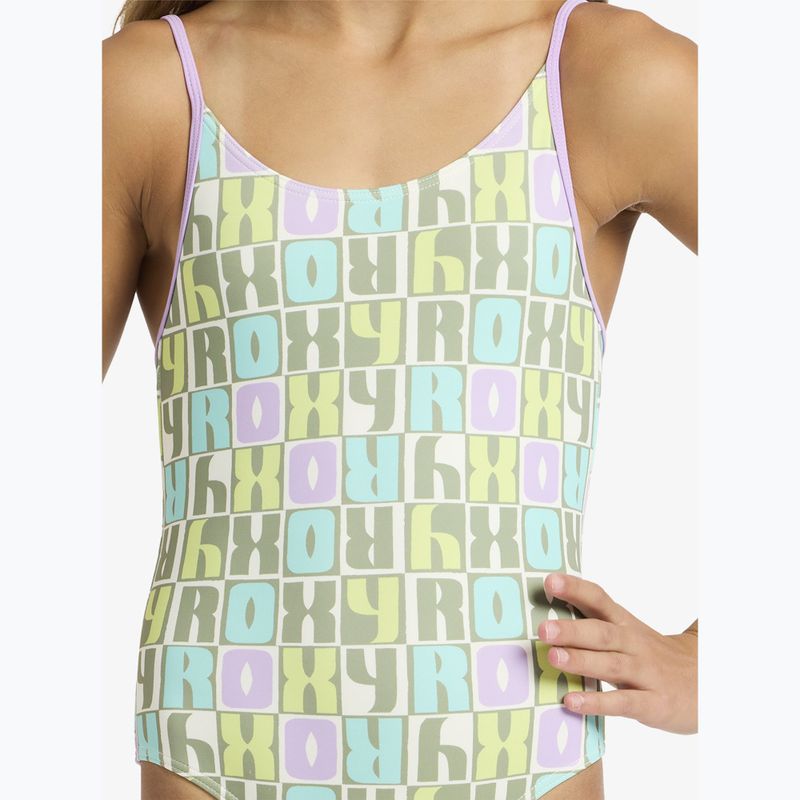 Children's one-piece swimsuit ROXY Letter Up oil green letter up 5