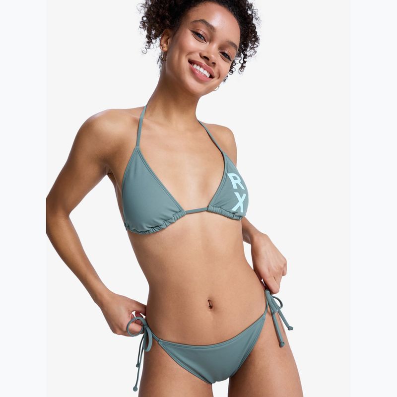 Women's two-piece swimsuit ROXY Solid Essentials Tiki Tri agave green 4