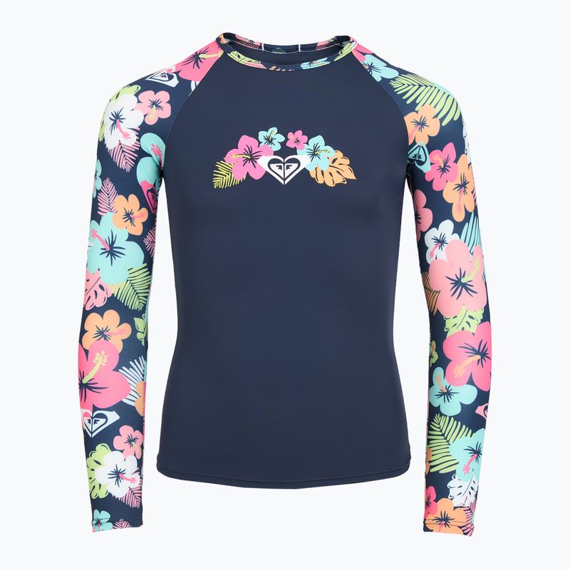 Longsleeve + bikini bottoms ROXY Morning Flower Lycra Set mood indigo morning flowers 3