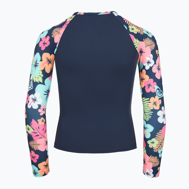 Longsleeve + bikini bottoms ROXY Morning Flower Lycra Set mood indigo morning flowers 4