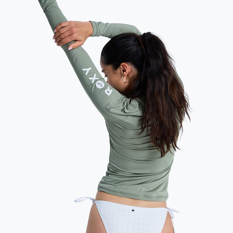Women's swim longsleeve ROXY Whole Hearted oil green 3
