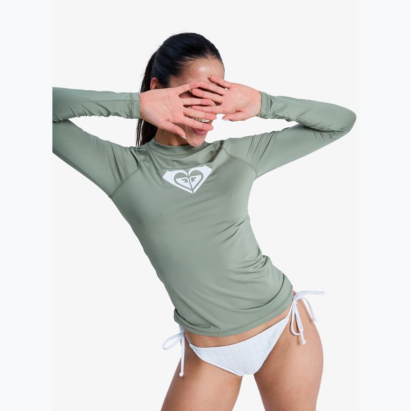 Women's swim longsleeve ROXY Whole Hearted oil green 4