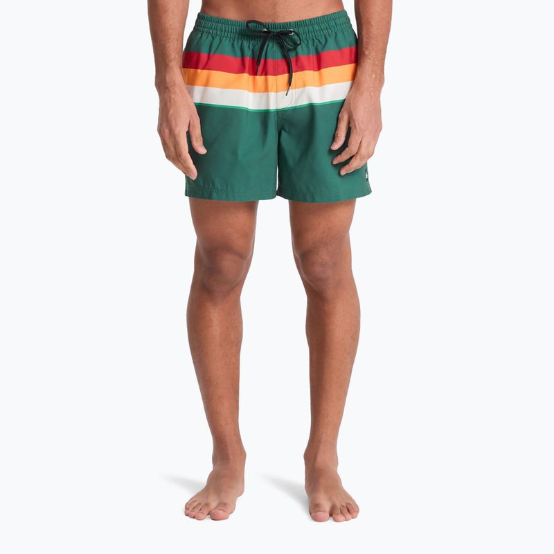 Men's swim shorts Quiksilver Everyday Printed Volley 15" forest outside stripe 3