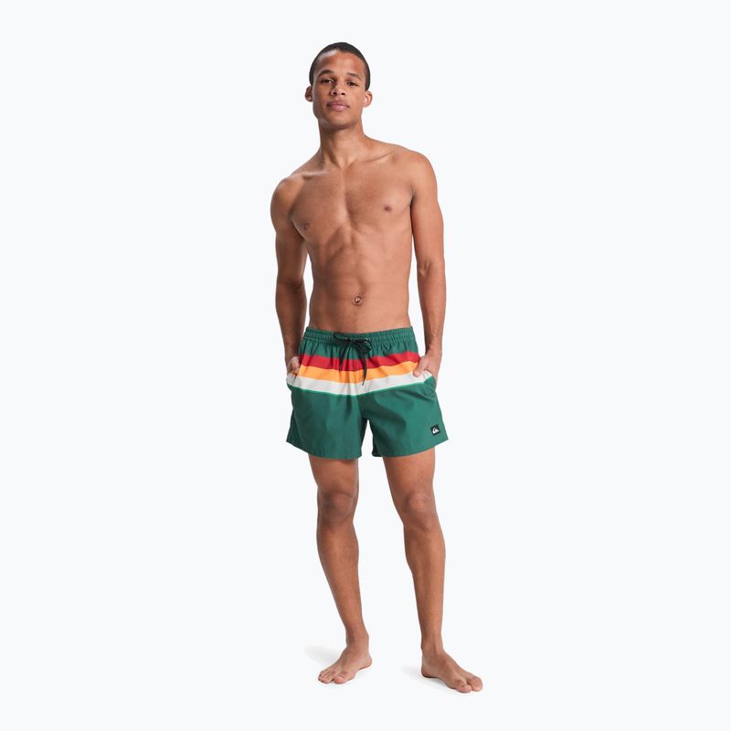Men's swim shorts Quiksilver Everyday Printed Volley 15" forest outside stripe 4
