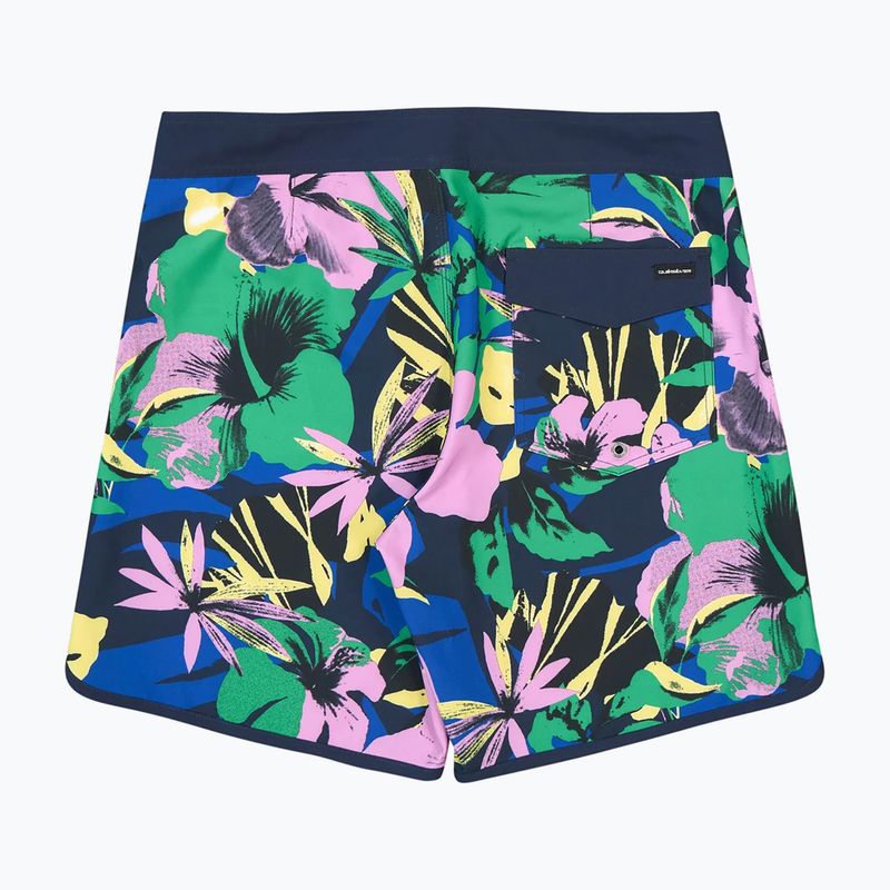 Men's swim shorts Quiksilver Surfsilk Scallop 18" dark navy interact floral 2