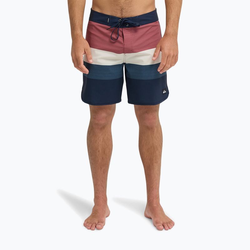 Men's swim shorts Quiksilver Surfsilk Scallop 18" dark navy tijuana 3