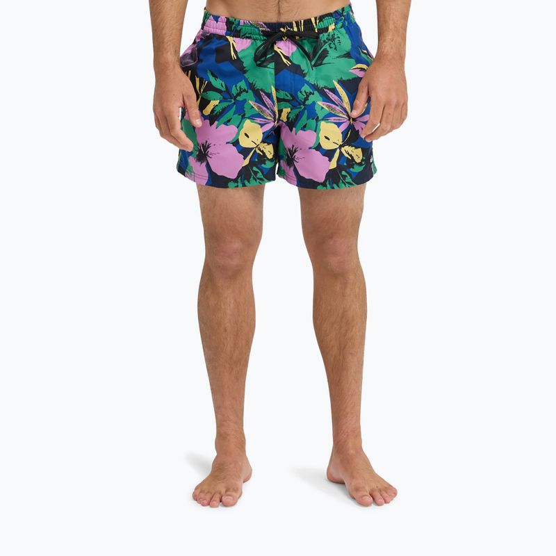 Men's swim shorts Quiksilver Everyday Printed Volley 15" dark navy interact floral 3