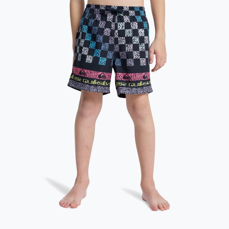 Children's swim shorts Quiksilver Everyday Printed Volley 14" dark navy next gen 3