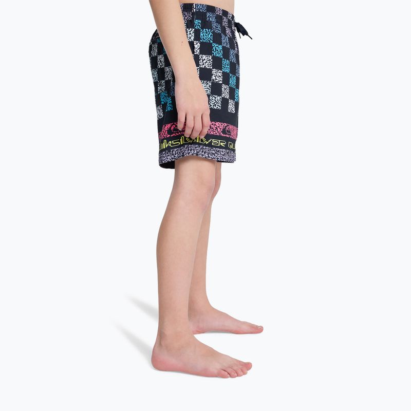 Children's swim shorts Quiksilver Everyday Printed Volley 14" dark navy next gen 5