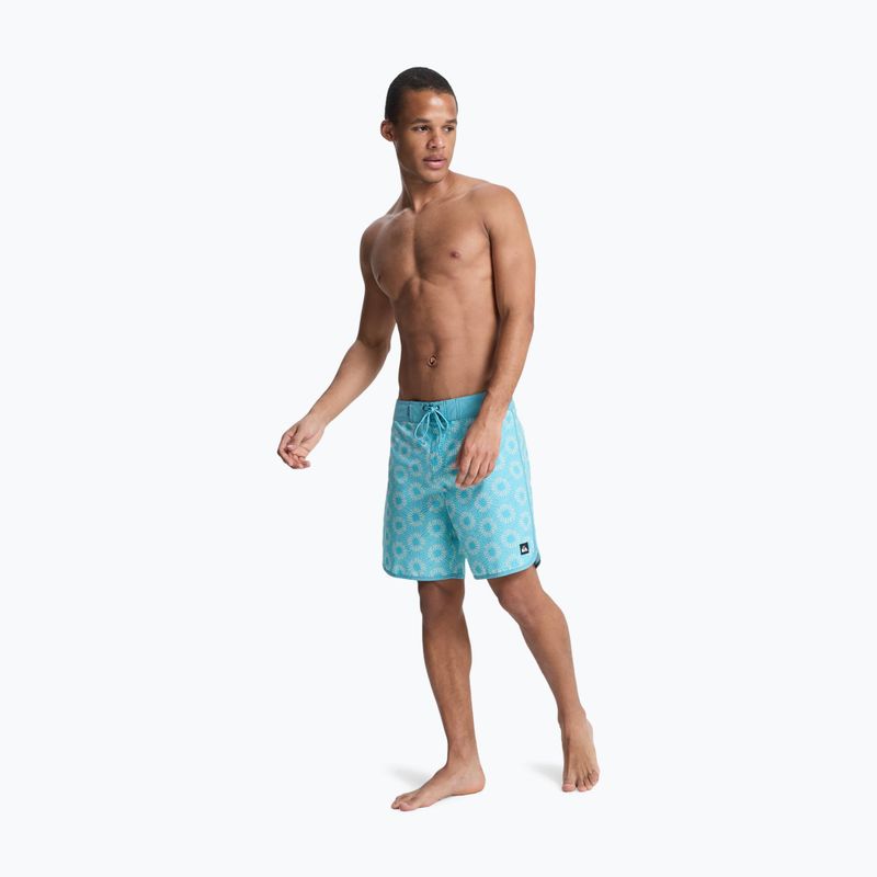 Men's swim shorts Quiksilver Surfsilk Scallop 18" aqua ocean mayhem 4
