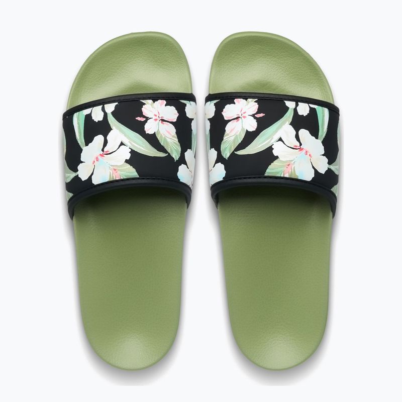 Women's slides ROXY Slippy IV oil green 4