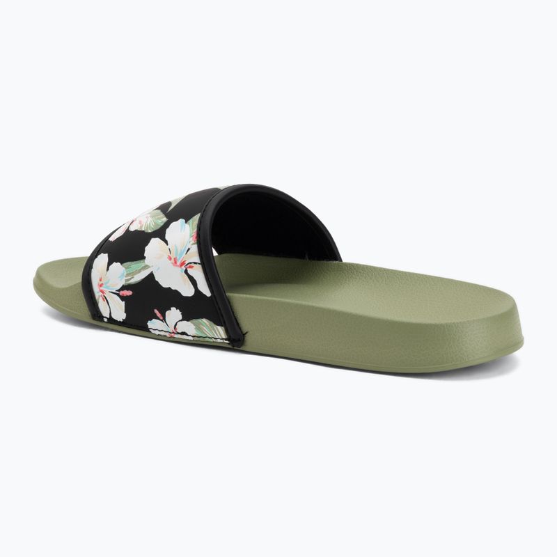 Women's slides ROXY Slippy IV oil green 3
