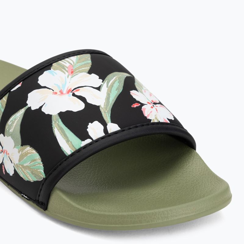 Women's slides ROXY Slippy IV oil green 7