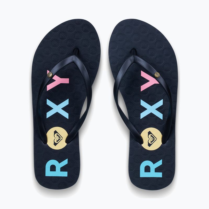 Women's flip-flops ROXY Sandy III black/rainbow 2