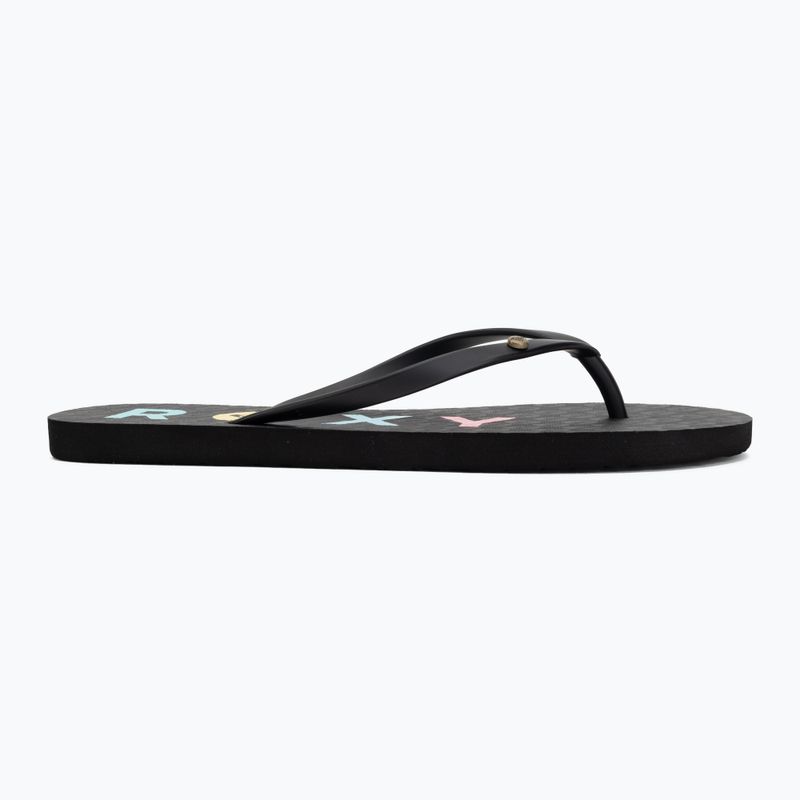 Women's flip-flops ROXY Sandy III black/rainbow 2