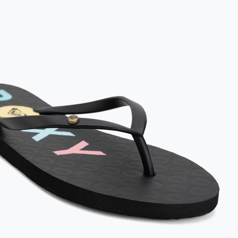 Women's flip-flops ROXY Sandy III black/rainbow 7