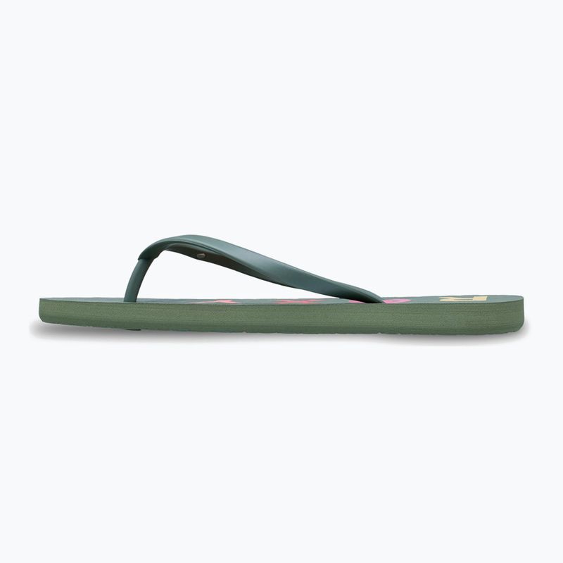 Women's flip-flops ROXY Sandy III oil green 3