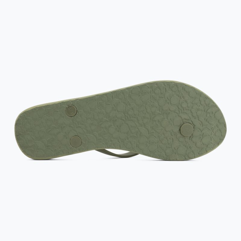 Women's flip-flops ROXY Sandy III oil green 4