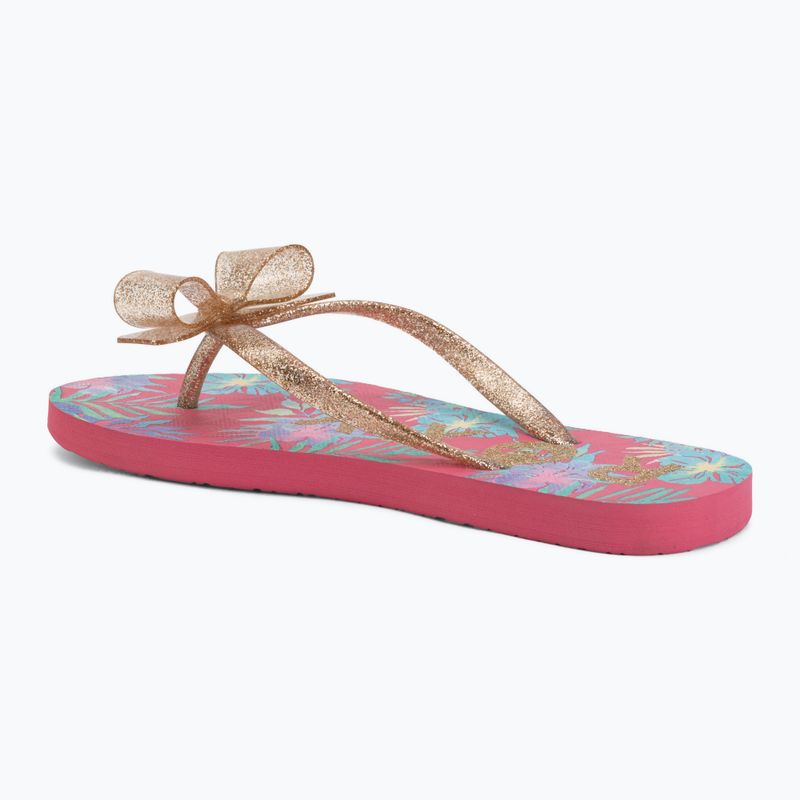 Children's flip-flops ROXY Lulu IV pink multi camo 3