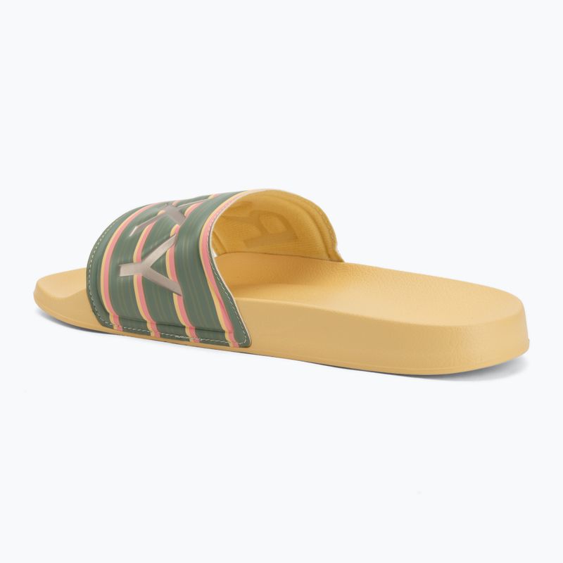 Women's slides ROXY Slippy II Printed gold haze 3
