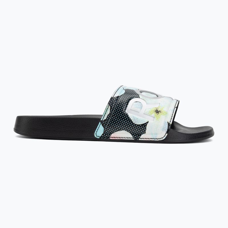 Women's slides ROXY Slippy II Printed black multi 1 2