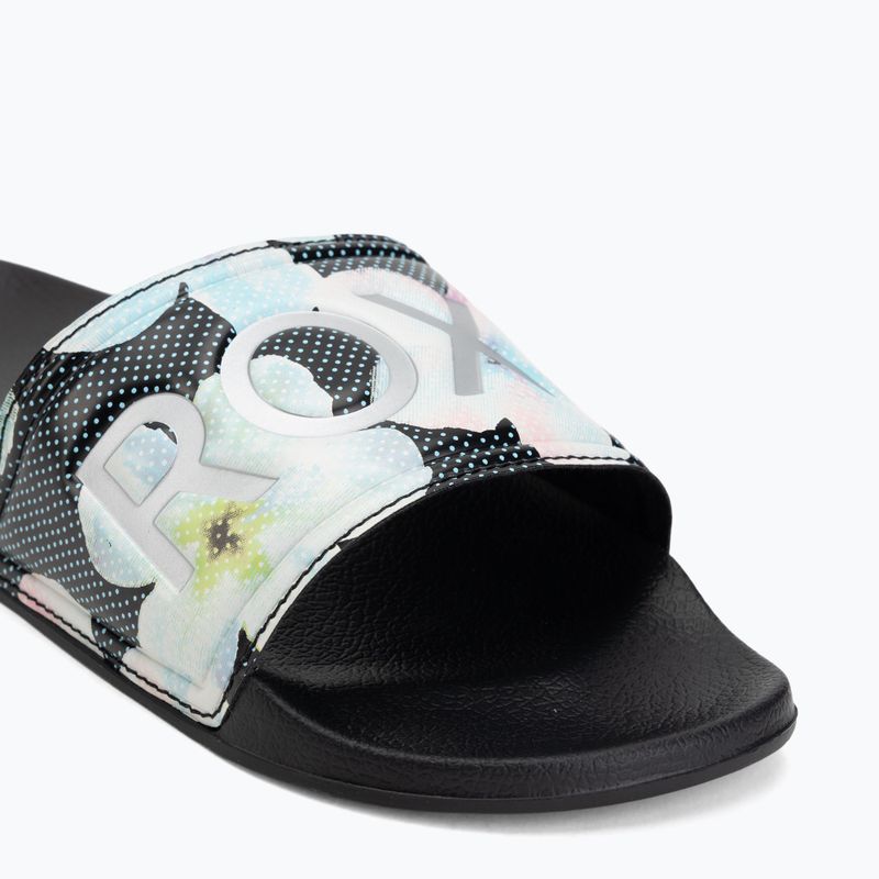 Women's slides ROXY Slippy II Printed black multi 1 7
