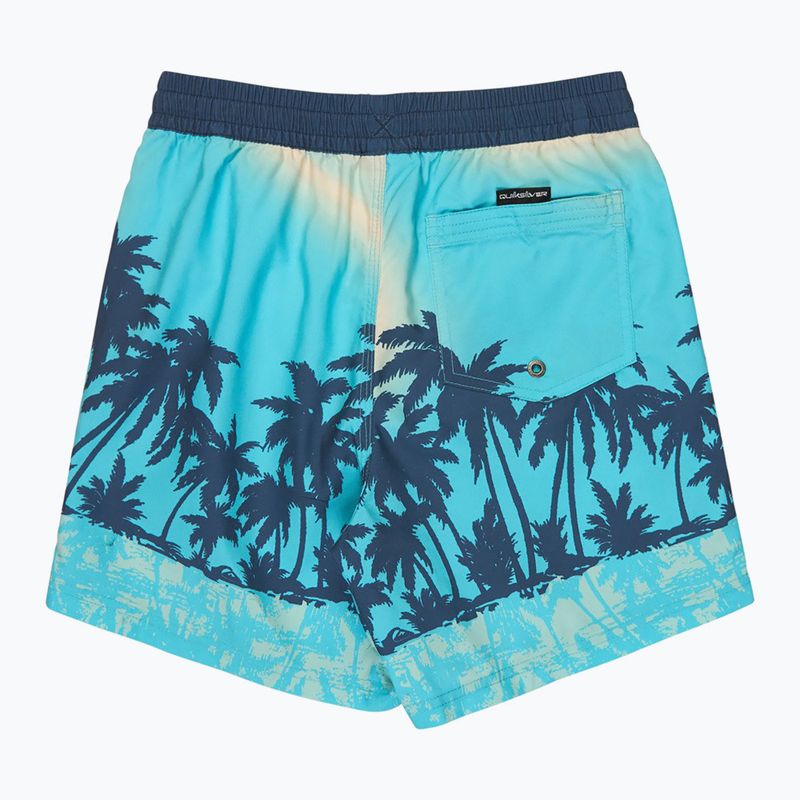 Children's swim shorts Quiksilver Everyday Printed Volley 14" aqua thermotropics 2