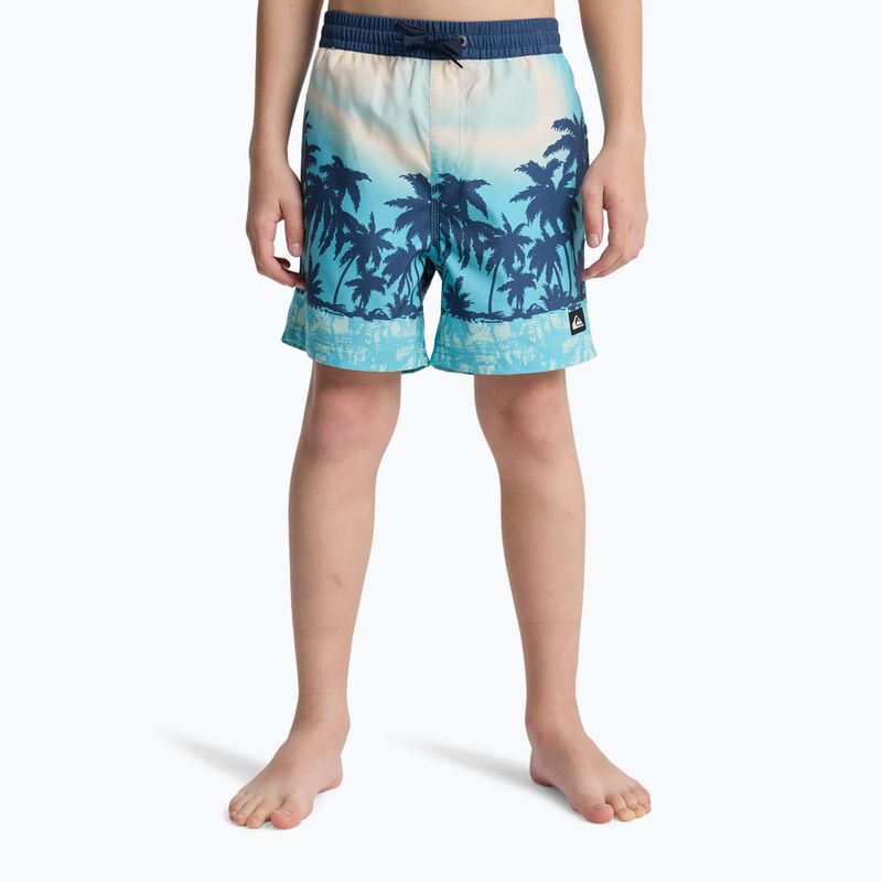 Children's swim shorts Quiksilver Everyday Printed Volley 14" aqua thermotropics 3
