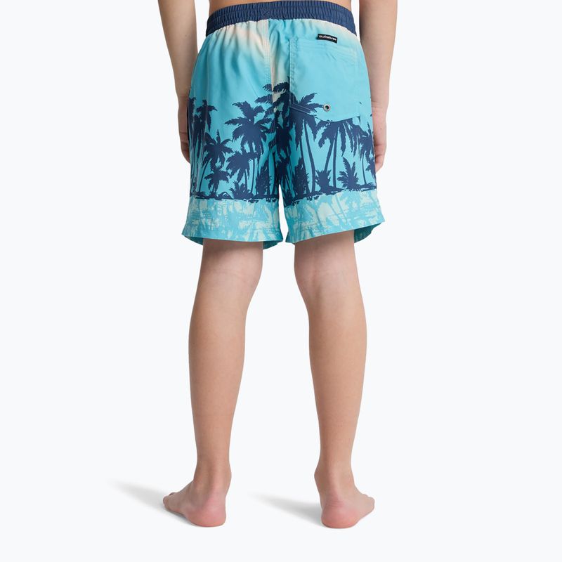 Children's swim shorts Quiksilver Everyday Printed Volley 14" aqua thermotropics 4