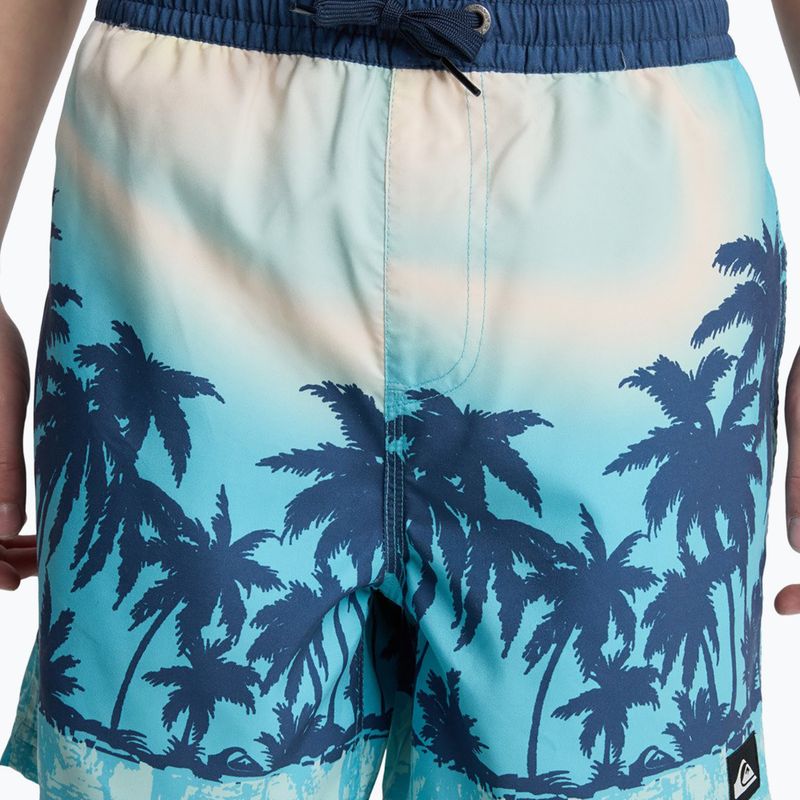 Children's swim shorts Quiksilver Everyday Printed Volley 14" aqua thermotropics 6