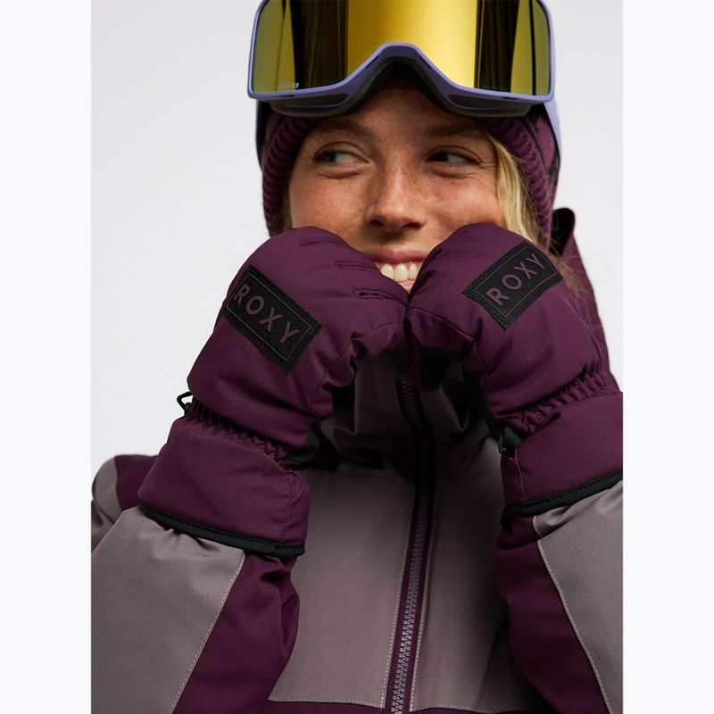 Women's snowboard gloves ROXY Freshfield Blackberry Wine 3