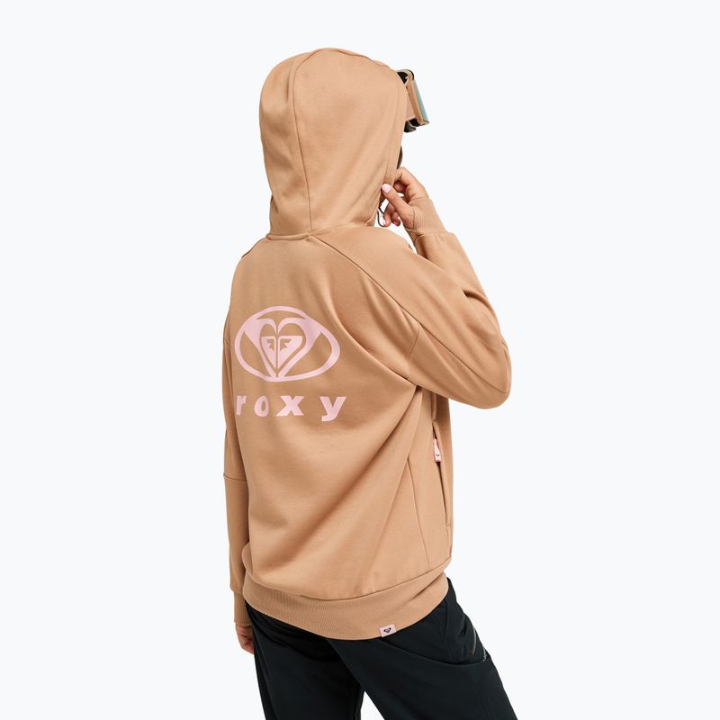 Children's snowboard sweatshirt ROXY Liberty Hoodie cafe au lait 3