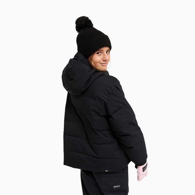 Children's snowboard jacket ROXY Snowyhill Puffy true black 3