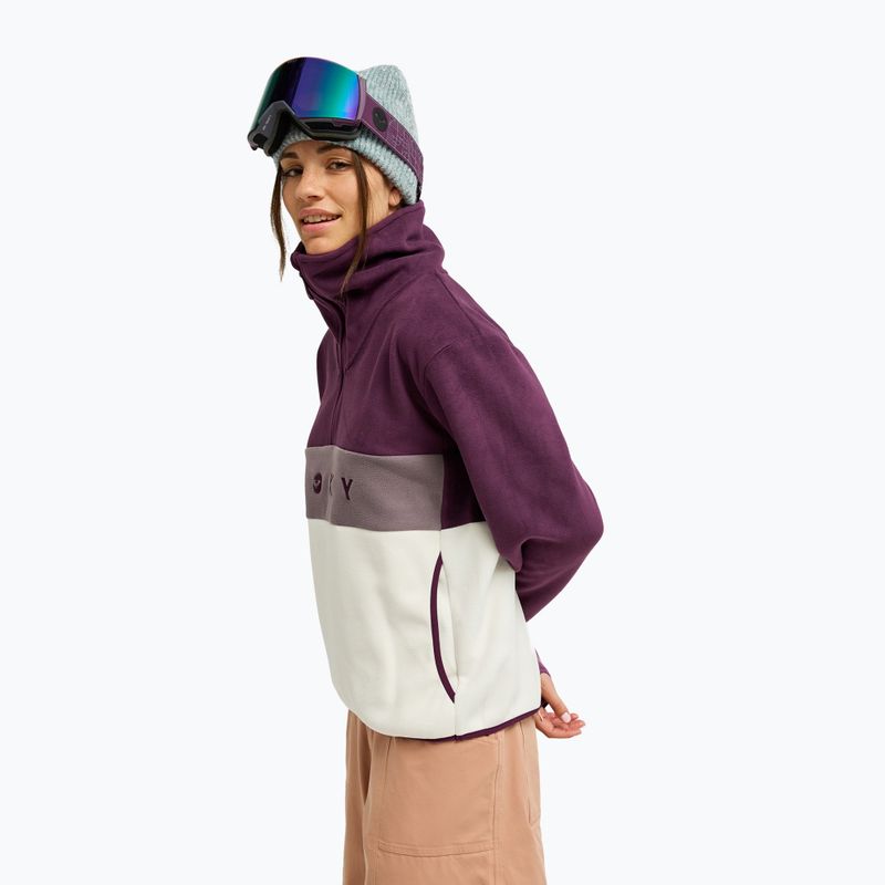 Women's fleece sweatshirt ROXY Icedrift Layer blackberry wine 4