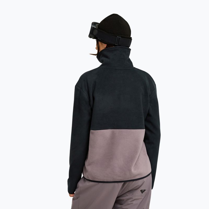 Women's fleece sweatshirt ROXY Icedrift Layer true black 3