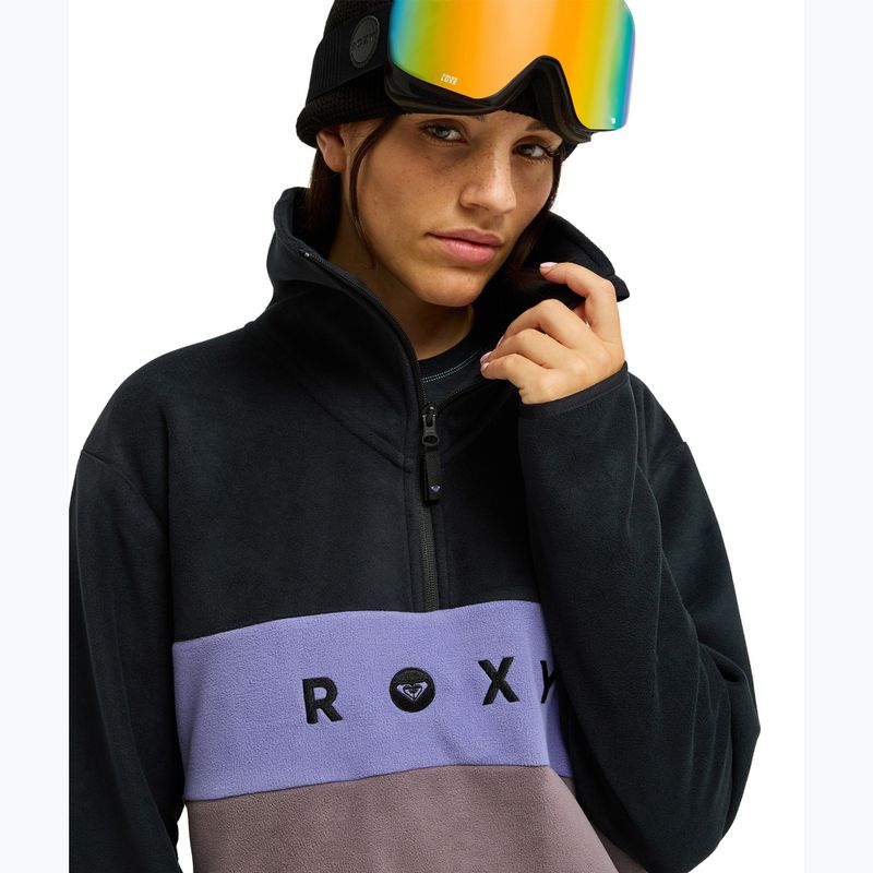 Women's fleece sweatshirt ROXY Icedrift Layer true black 5
