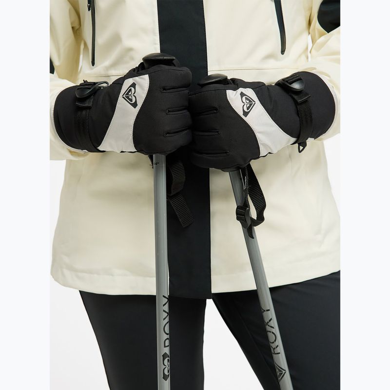 Women's snowboard gloves ROXY Jetty Solid silver 3