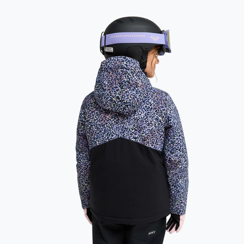 Children's snowboard jacket ROXY Snowflare true black wildin out rg 3