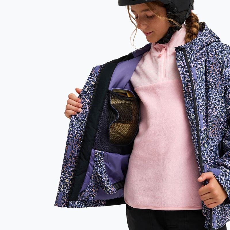 Children's snowboard jacket ROXY Snowflare true black wildin out rg 5