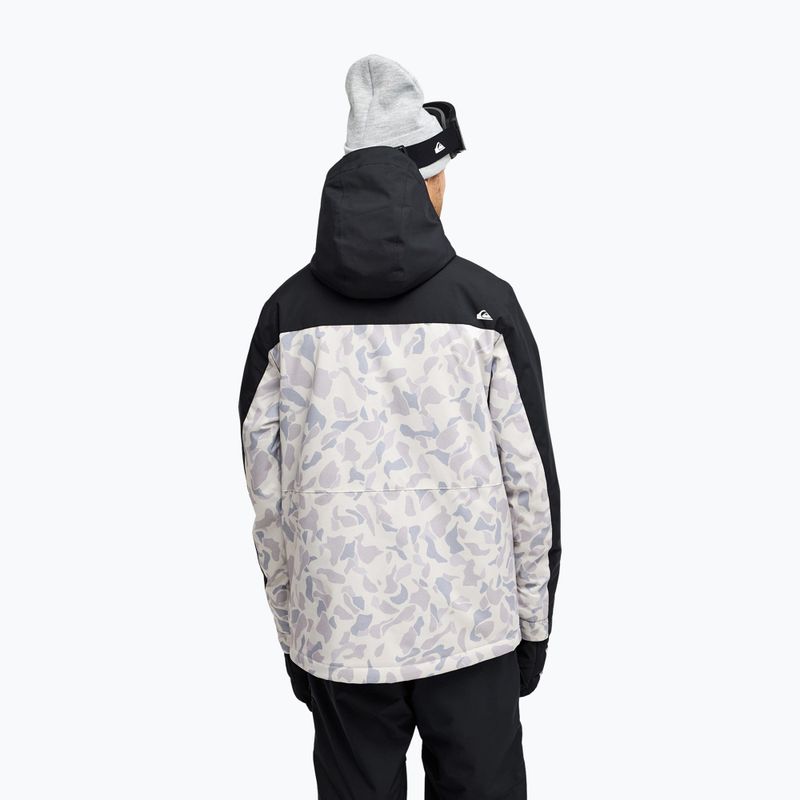 Men's snowboard jacket Quiksilver Sycamore 20K ice camo bone white 3