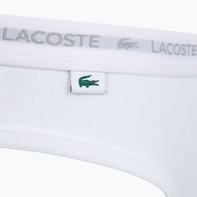 Women's briefs Lacoste 8F1338 3 pairs black/white/silver chine 4
