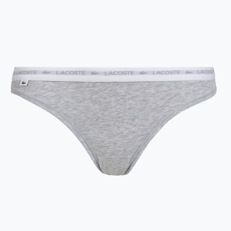 Women's briefs Lacoste 8F1338 3 pairs black/white/silver chine 5