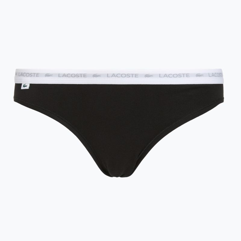 Women's briefs Lacoste 8F1338 3 pairs black/white/silver chine 6