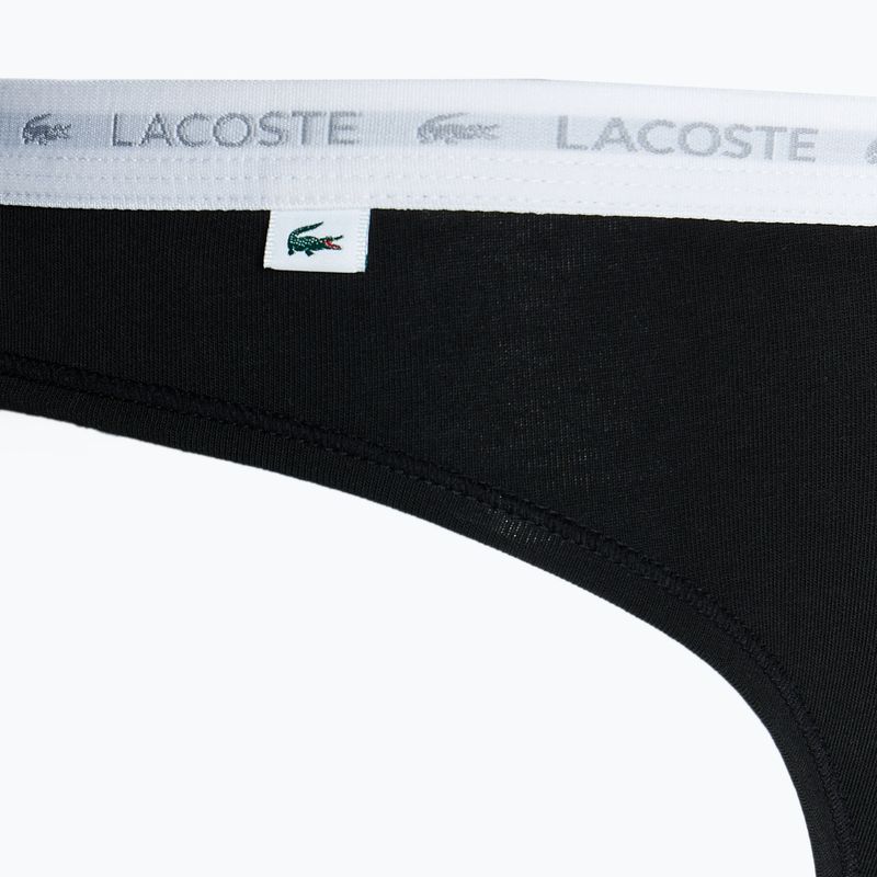 Lacoste women's panties 8F1341 3 pairs black/white/silver chine 4